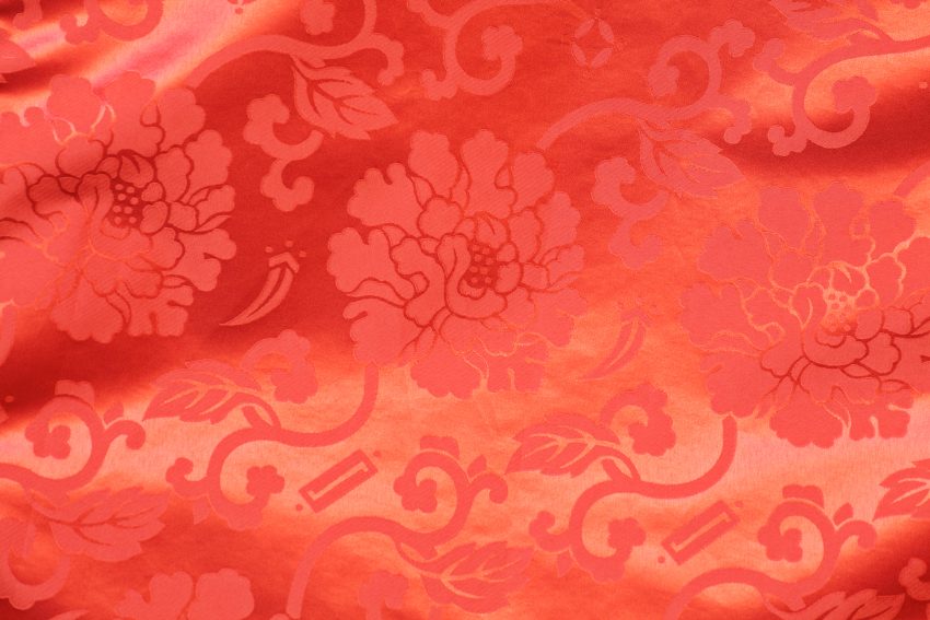 Flower print silk